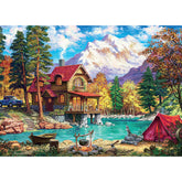 Ceaco 1000pc Puzzle - Weekend Retreat - House in the Forest-TCG Nerd